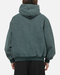 Carre Sherpa Lined Hoodie Forest Green
