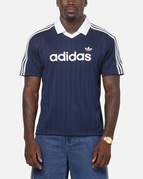 Adidas Drop Needle Pinstripe Jersey Night Indigo