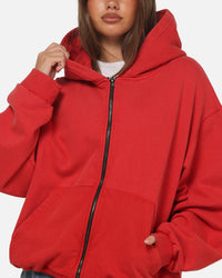 American Thrift Zip Hoodie Washed Red