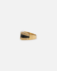 NXS Statement Ring Gold/Black