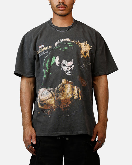 73Studio Marvel Sinister Six Sandman Heavyweight T-Shirt Black Wash