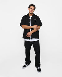 X-Large Drawing OG Open Collar T-Shirt Black