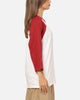 Nike 3/4 Sleeve Raglan Top Crimson/White