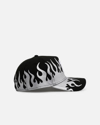 New Era Texas Rangers 'Metallic Flames' 9FORTY A-Frame Snapback Black/Silver