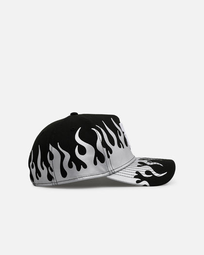 New Era Texas Rangers 'Metallic Flames' 9FORTY A-Frame Snapback Black/Silver