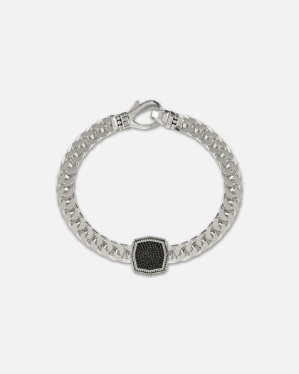 Guess Mainline Back To Black Octagon Bracelet Silver