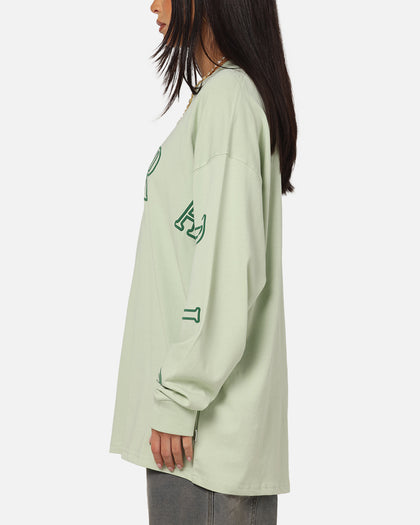 Carre Global Oversized Long Sleeve T-Shirt Sage