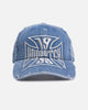 Von Dutch Cross Distressed Strapback Cap Washed Blue