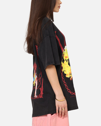73Studio X One Piece Luffy Vintage T-Shirt Off Black