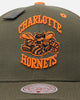 Mitchell & Ness Charlotte Hornets 'Harmony of Hues' Pro Crown Snapback Olive/Orange