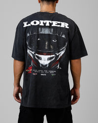 Loiter Formula Vintage T-Shirt Black Acidwash