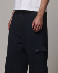 American Thrift Cargo Wide Leg Track Pants Washed Black