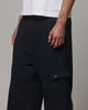 American Thrift Cargo Wide Leg Track Pants Washed Black