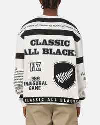 Mitchell & Ness All Blacks Rugby Union Classic Crewneck Silver Marle