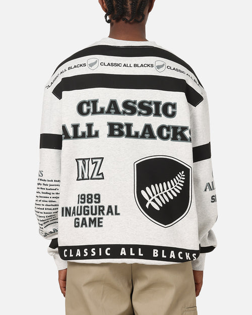 Mitchell & Ness All Blacks Rugby Union Classic Crewneck Silver Marle