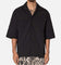 MNML Lined Woven Nylon Button Up Shirt Black