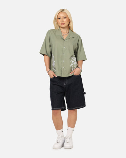 Carre Hand Picked Button Up Shirt Green