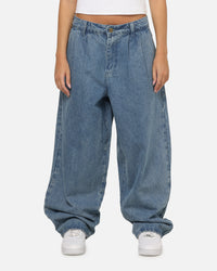 Carre Astor Pleated Jeans Mid Blue