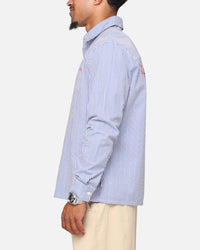 Carre Dice Club Long Sleeve Button Up Shirt Pinstripe