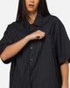 Carre Grid Button Up Shirt Navy Pinstripe