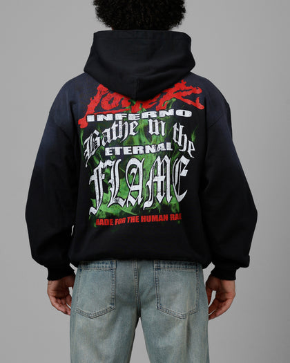 Loiter Inferno Zip Hoodie Vintage Black