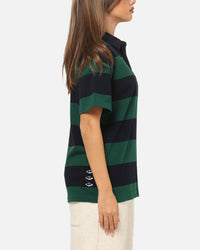 Vouseti Post Game Polo Shirt Navy/Teal