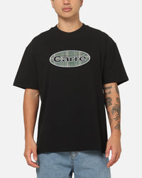 Carre Plaid Oval T-Shirt Solid Black