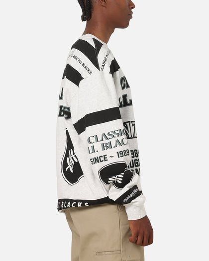 Mitchell & Ness All Blacks Rugby Union Classic Crewneck Silver Marle