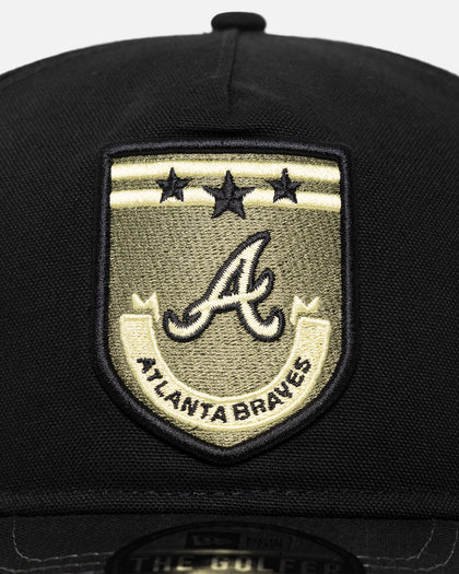 New Era Atlanta Braves 'Military Patch' Pre-Curved Golfer Snapback Black