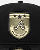 New Era Atlanta Braves 'Military Patch' Pre-Curved Golfer Snapback Black