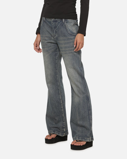 Ed Hardy Faded Bootcut Jeans Dirty Denim