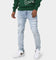 Carré Rugueux Distressed Skinny Jeans Light Blue
