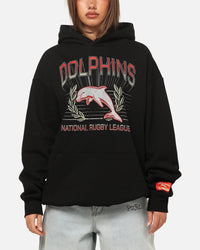 Bleacher Athletic Dolphins NRL Adult Club Wreath Hoodie Black