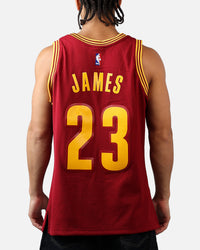Mitchell & Ness Cleveland Cavaliers LeBron James #23 '15 Road Swingman Jersey Cardinal