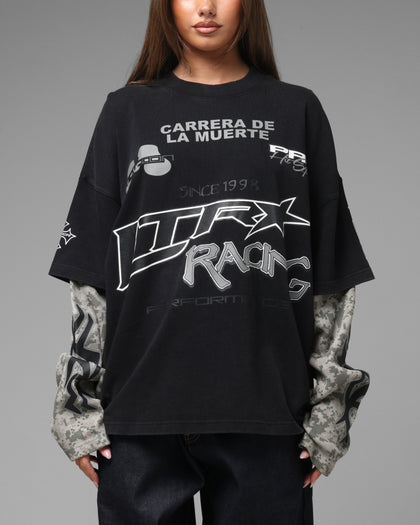 Loiter Performance Layered Long Sleeve T-Shirt Black