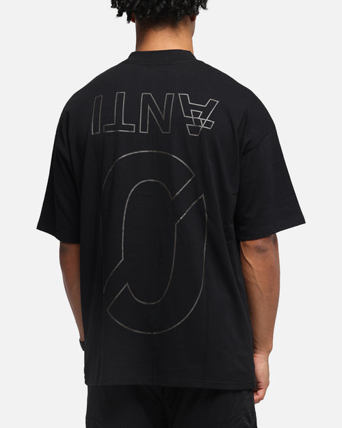 The Anti Order Azero Stencil Mock Neck T-Shirt Black