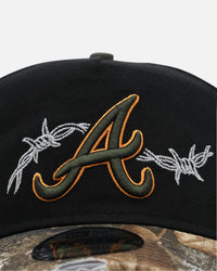 New Era Atlanta Braves 'Realtree Grit 2.0' 9FORTY A-Frame Snapback Black/Green/Orange