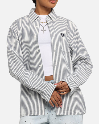 Fred Perry Stripe Oxford Shirt Blue