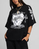 Loiter Hearts T-Shirt Black