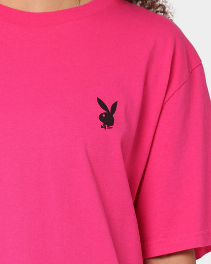 Playboy Stack T-Shirt Hot Pink