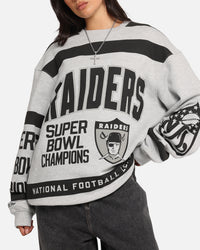 Mitchell & Ness Las Vegas Raiders Letterform Crewneck Grey Marle/Official Team Color
