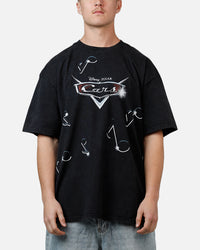 73Studio Disney And Pixar Cars DJ Vintage T-Shirt Black Acidwash