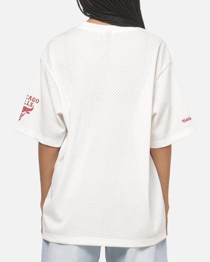 Mitchell & Ness Chicago Bulls Open Mesh T-Shirt Cream
