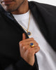 Saint Morta Lapis Octagon Signet Ring Gold