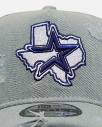 New Era Houston Astros 'Distressed Denim' 9FORTY A-Frame Snapback Light Wash Denim