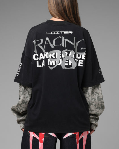 Loiter Performance Layered Long Sleeve T-Shirt Black