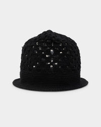 Loiter Crochet Bucket Hat Black