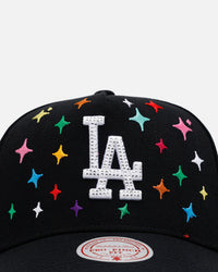 Mitchell & Ness Los Angeles Dodgers 'Rhinestone Luxury' Pro Pinch Snapback Black
