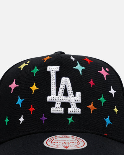 Mitchell & Ness Los Angeles Dodgers 'Rhinestone Luxury' Pro Pinch Snapback Black