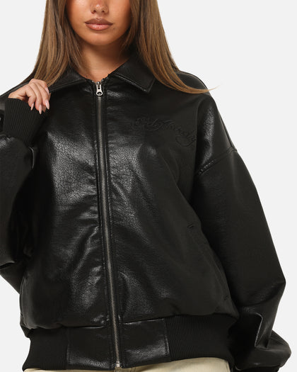 Ed Hardy Studded Bomber Jacket Black